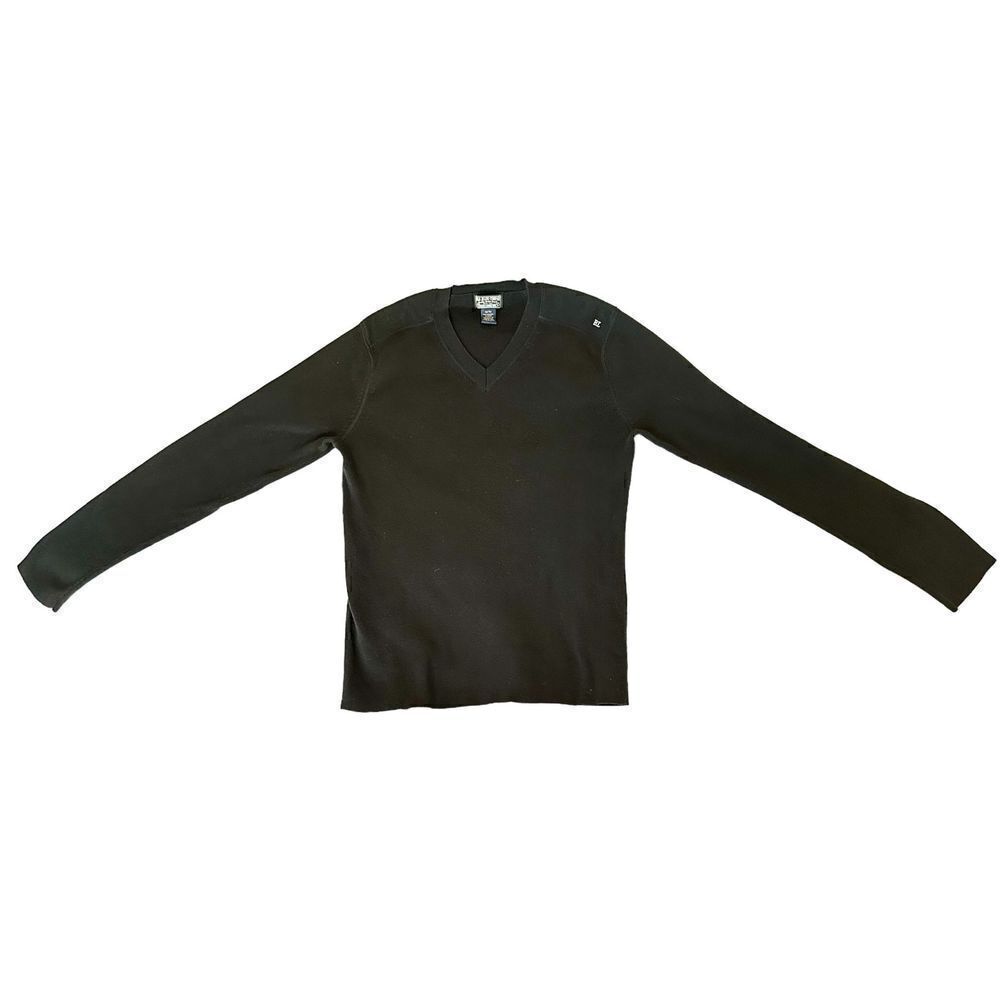 Men’s Fine Knit Cotton V-neck Sweater, Sz: M